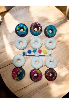 PESA Pesape Art Makaron Taş boyama seti (Taş vernik hediyeli)