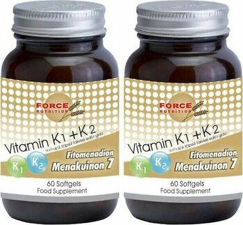 Force Nutrition Vitamin K1 K2 60 Kapsül 2 Adet