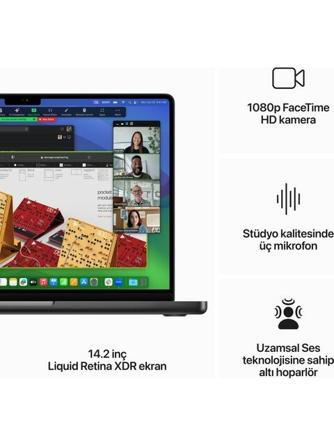 Apple MacBook Pro MRX43TU/A 14 inç Apple M3 M3 Pro 18 GB 1 TB SSD Apple GPU macOS