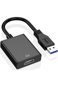DESTE ELEKTRONİK Usb Hdmi Dönüştürücü Kablo Usb 3.0 To Hdmı Çevirici Adaptör 1920x1080p@60hz