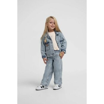 Escabel Kız Bebek Ayıcık Denim Ceket 1-5 Yaş Mavi - 4 - 5 Yaş