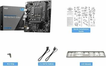 Msı Pro H610m-E Ddr4 Soket 1700 Ddr4 3200(Oc) Hdmı Vga M.2 Usb3.2 1X 1G Lan Matx