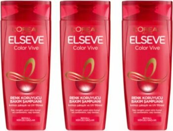 Elseve Color Vive Renk Koruyucu Bakım Şampuanı 360 ml 3'lü Paket