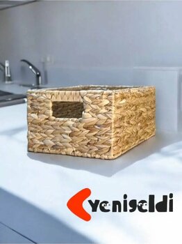 1 Adet Hasır Saklama Sepeti, Düzenleme Için Saklama Sepetleri Yen240027k