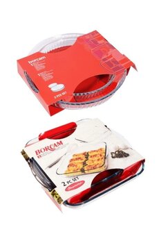 Paşabahçe Borcam Kare Borcam Yuvarlak 4 Lü Borcam Seti