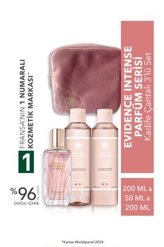 Yves Rocher Evidence Intense Parfüm Serisi Kadife Çantalı 3’lü Set