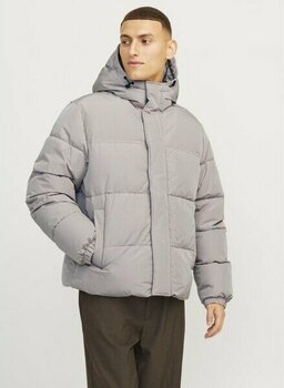 Jack & Jones Bej Erkek Mont 12256974_JJEBRADLEY Puffer Hood Sn - XL