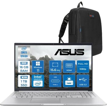 Asus Vivobook 15 X1502VA Intel Core I5 13420H 16GB 1tb SSD Windows 11 Home 15.6" Fhd Taşınabilir Bilgisayar WNJ870H08+ZETTAÇANTA - 16 GB - 1 TB