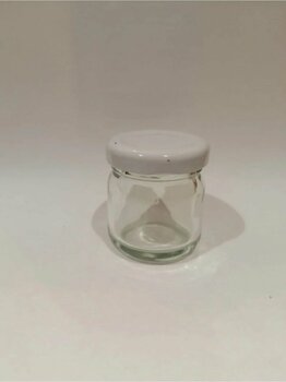 ziylan 40cc Şeffaf Cam Beyaz Kapak Kavanoz,mini Kavanoz,bal Kavanozu,süs Kavanozu,50 Adet