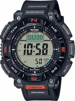 Casio Pro-Trek PRG-340-1DR Silikon Kordon Siyah Erkek Kol Saati
