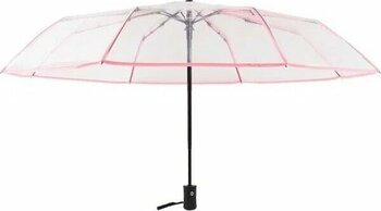 Zsykd Pembe Yaratıcı Şeffaf Katlanır 8 Kemikler Otomatik Şemsiye