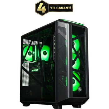 Monster Tulpar Td3 V2.1.7 Amd Ryzen 7 9700X B850 Anakart 16GB 1tb RX9060 Xt Freedos Masaüstü Oyun Bilgisayarı - Siyah