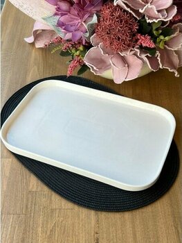 Rossev Porselen Dikdörtgen Sunum Tabak