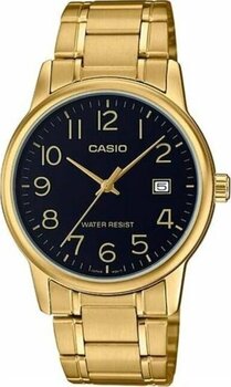 Casio Mtp-v002g-1budf Quartz Çelik Altın Rengi Siyah 37 Mm Erkek Kol Saati Altın