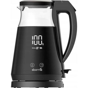 Dijital Isı Ayarlı Cam Kettle, 1,7l Su Isıtıcı, Çok Renkli, Şık ve Kullanışlı - Açık Bej