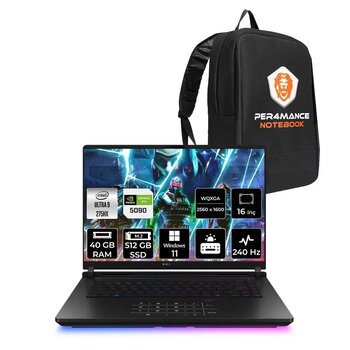 Asus Rog Strix G16 Ultra 9 275hx 40gb 512gb Ssd Rtx5090/24gb 175w 240hz 16'' 2.5k W11h Gaming