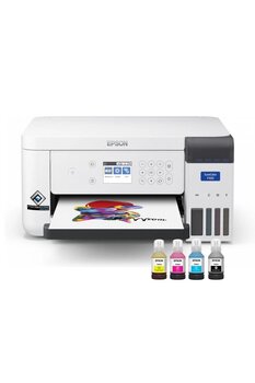EPSON Surecolor Sc-f100 Renkli Mürekkep Tanklı Süblimasyon Yazıcı, Wi-fi, Lan, Beyaz