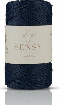 Sensy Polyester Makrome Ip 3 mm 250 Gram Makrome Ipi 120 Metre Supla Ip ve Çanta Ipliği - Lacivert