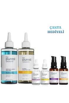 The Purest Slutions Purest Serum, Tonic ve Solution Bakım Seti 6 in 1 (Çanta Hediyeli)