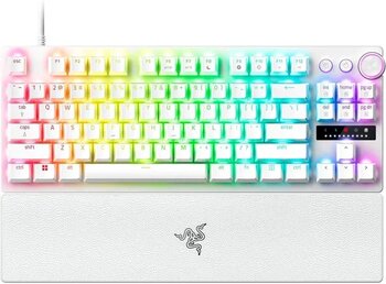 Razer Huntsman V3 Pro Tkl Beyaz Rgb Analog Optik Kablolu İngilizce Oyuncu Klavyesi (Rz03-04981700-R3m1)