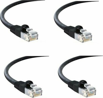 S-Link 7 Metre Cat6 Siyah 23AWG 0.57MM Cca Double Jack RJ45 Lan Kablosu Uçları Hazır Takılı Bilgisayar Modem Internet Ethernet Kablosu - 7 m