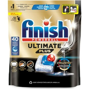4 Adet Finish Ultimate Plus Hepsi 1 Arada 40 Tablet 488 G