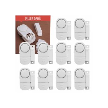 Kapı Pencere Alarmı Sistemi - Ev Güvenlik Alarm Seti 10 Adet