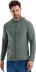 Slazenger Samson İn ST21WE064 Tam Fermuarlı Kapüşonlu Erkek Polar