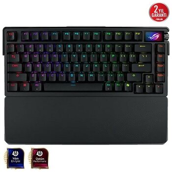 Asus Rog Azoth Extreme Nx Snow Kablosuz Alüminyum Karbon Fiber Şase Rgb Gamıng Klavye