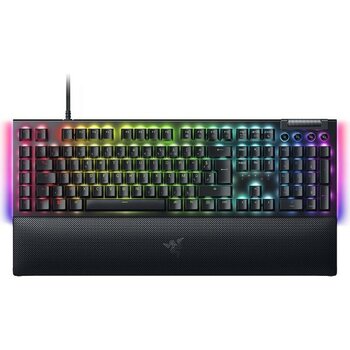 Razer Blackwidow V4 Mekanik Oyun Klavyesi, Chroma Rgb (Mekanik Anahtarlar, Yeşil, 6 Özel Makro Tuş, Abs Tuşları) Fr Düzeni | Siyah