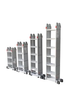 Asil Çok Amaçlı Alüminyum Katlanır Akrobat Merdiven EN131 Sertifikalı | 4x3 / 4x4 / 4x5 / 4x6 Basamaklı