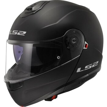 LS2 STROBE 2 XXL Beden Mat Siyah Motosiklet Kaskı Hipoalerjenik İç Pedler ve UV Filtreli Vizör - 2XL
