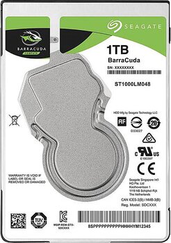 Seagate BarraCuda ST1000LM048 SATA 3.0 5400 RPM 2.5" 1 TB Harddisk