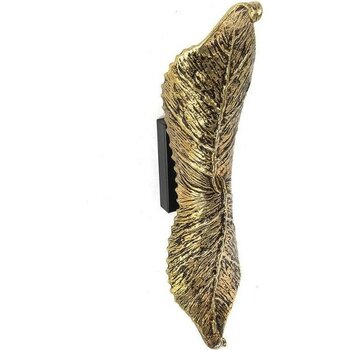 Antik Gold Yaprak Aplik 10X39X12CM - 4000K - Doğal Işık - Seçenek 1