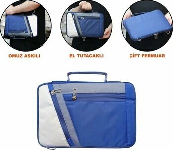 Microcase AL4346 Lacivert Krem Gri Lenovo Tab P11 Pro 11.5 Inch Uyumlu Tablet Çantası