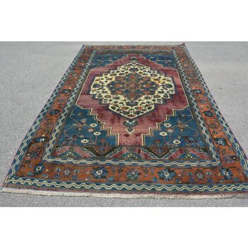 Kayra Export Türk Halısı, Eskitme Halı, Halı, 201 x 318  cm  Turuncu Halı,  Yer Halı, Kabilesı Salon Halı,  10574 - 10 x 10 cm - Mor