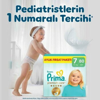 Prima Premium Care Bebek Bezi 7 Beden 80 Adet Aylık Fırsat Paketi