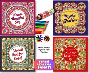 Nesil Yayınları Büyükler İçin Mandala Boyama Seti 5'li Set