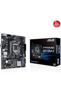 ASUS PRIME H510 DDR4 Vga GLan mATX HDMI USB3.2 M.2 1200Pv2 Anakart
