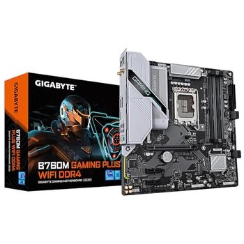 Gıgabyte B760m Gaming Plus Wifi Ddr4 Anakart - 14. Nesil Intel Core Cpu'ları, 4+1+1 Faz Vrm'yi, 5333 Mhz'e Kadar Ddr4 (Oc), 2Xpcıe 4.0 M.2, Wi-Fi 6, 1Gbe Lan, Usb 3.2 Gen 1'İ Destekler