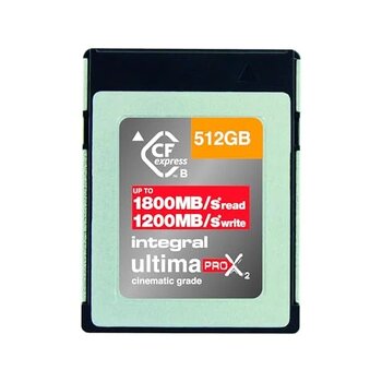 Integral 512 Gb Cfexpress Bellek Kartı Tip B 2.0, 8K Raw Ve 4K 120 Fps 1800 Mb/S Okuma, 1200 Mb/S Yazma Hızı, 900 Mb/S Sürekli Yazma Görüntü Yönetmeni Ve Profesyonel Fotoğrafçı İçin Tasarlandı