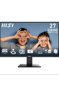 MSI Pro Mp273u 27\" 4ms 60hz Hdmı Dp Anti-glare Hdr Ready Adaptive-sync Uhd Ips Monitör