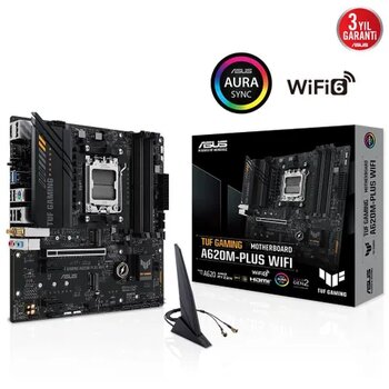 Asus TUF Gaming A620M-Plus AMD AM5 DDR5 Micro ATX Anakart