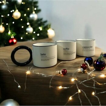 MİEN Mien Premium 3'lü Modern Tasarım Halka Kulplu Kupa Seti – Şık Ve Zarif Kahve Keyfi!