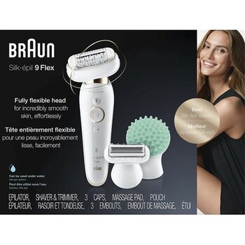Braun 9010 Silk Épil 9 Flex  Islak & Kuru Epilatör Beyaz Gold