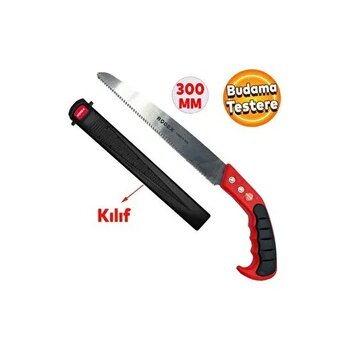 Rodex Budama Testeresi Kılıflı 300 mm Çelik Düz Ağaç Dal Bağ El Testeresi