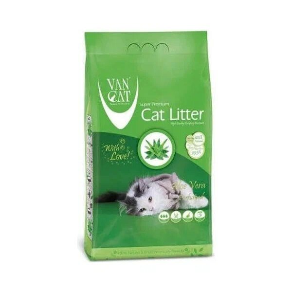 VanCat Aloe Vera Kokulu İnce Taneli 10 kg Kedi Kumu