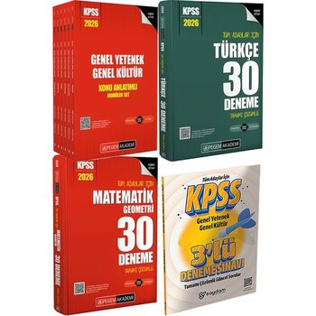 2026 Kpss Lisans Konu Anlatımlı Modüler Set - 2026 Kpss Tüm Adaylar Için Türkçe Matematik 30 Deneme Tamamı Çözümlü + 3 Deneme Hediye