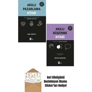 Akıllı Pazarlama Kitabı + Akıllı Düşünme Kitabı 2 Kitap Set + Okuma Sticker'ları