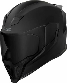Icon Airflite Dark Kapalı Motosiklet Kaskı Mat Siyah